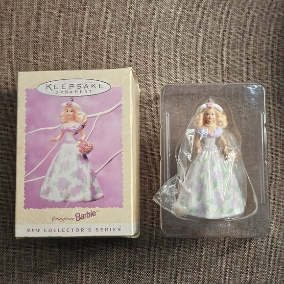 Rare Hallmark Springtime Barbie Ornament 1995 Easter Collection First in Series - Picture 4 of 12